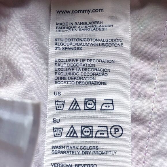 Tommy Hilfiger Women’s Lavender plaid shorts cuffed Size 4 - Picture 3 of 7